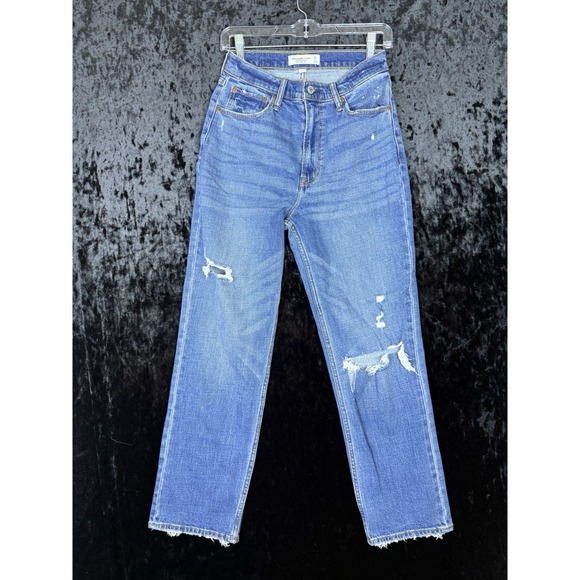 Abercrombie & Fitch Denim - Abercrombie Fitch Jeans Women 27/4L Ankle Straight Ultra High Rise Denim